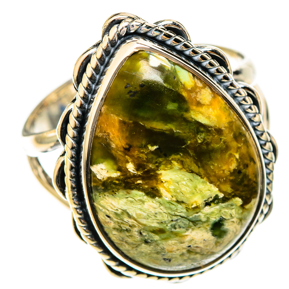 Australian Green Opal Rings handcrafted by Anasilvercos - RING122345 - Photo 2