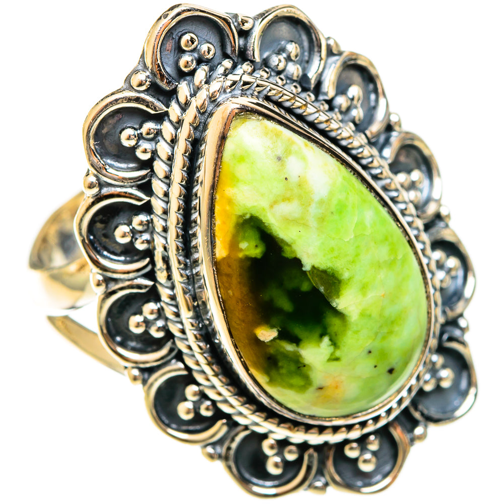 Australian Green Opal Rings handcrafted by Anasilvercos - RING122384 - Photo 2
