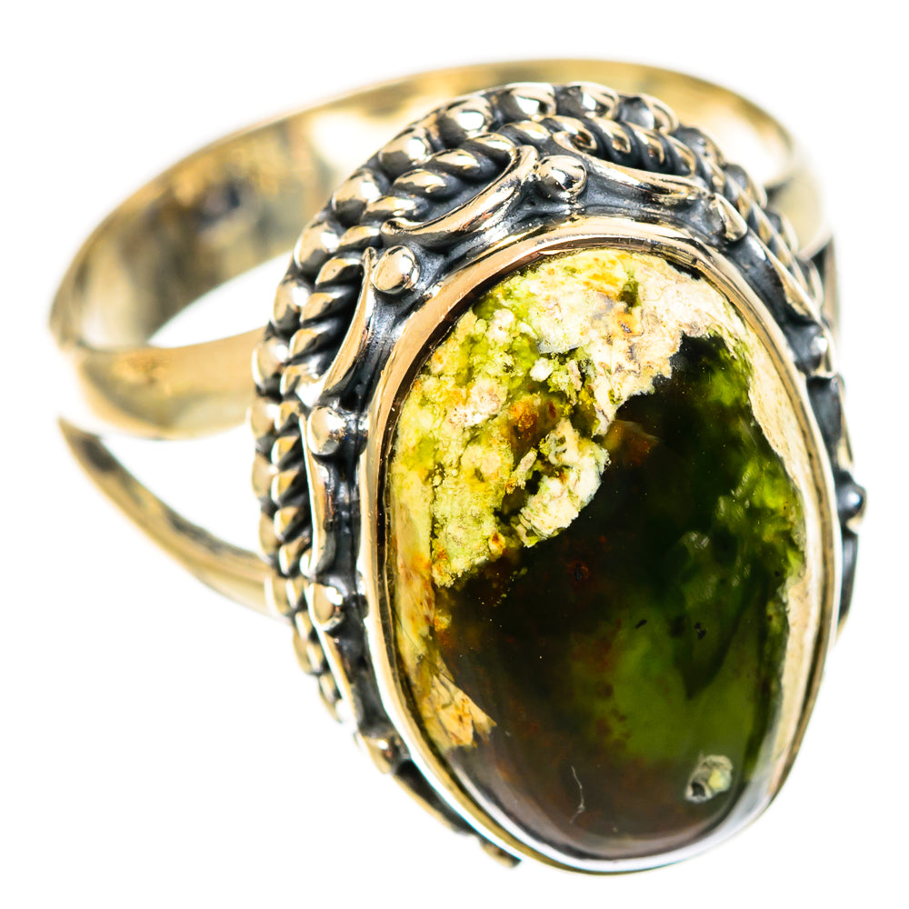 Australian Green Opal Rings handcrafted by Anasilvercos - RING122401 - Photo 2