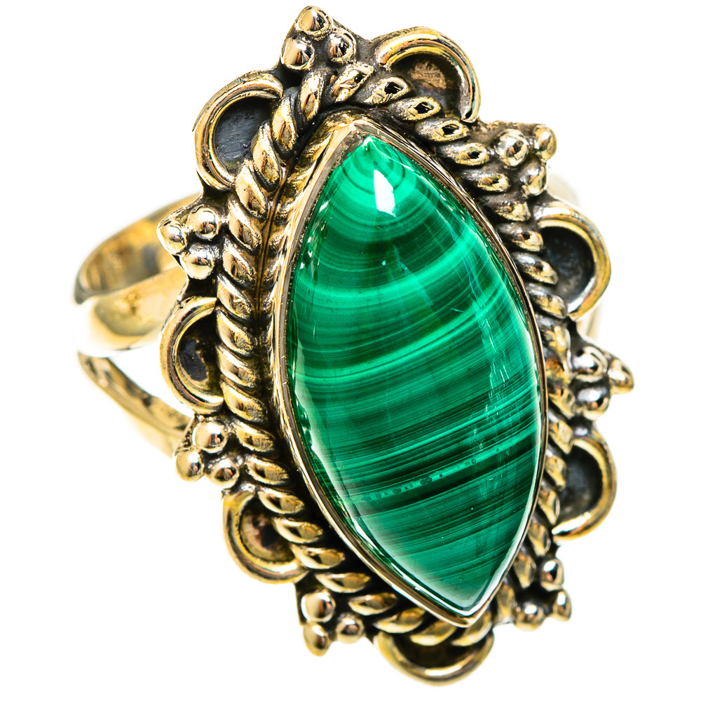 Malachite Rings handcrafted by Anasilvercos - RING122409 - Photo 2