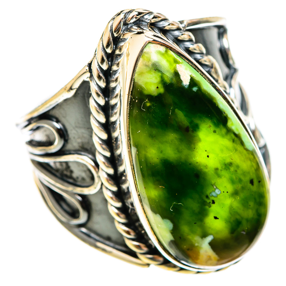 Australian Green Opal Rings handcrafted by Anasilvercos - RING122476 - Photo 2
