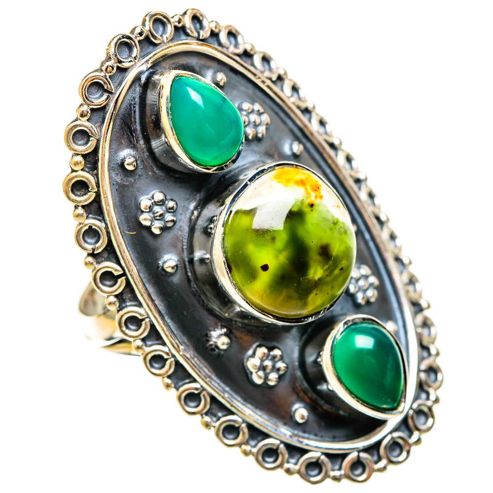 Australian Green Opal Rings handcrafted by Anasilvercos - RING122482 - Photo 2