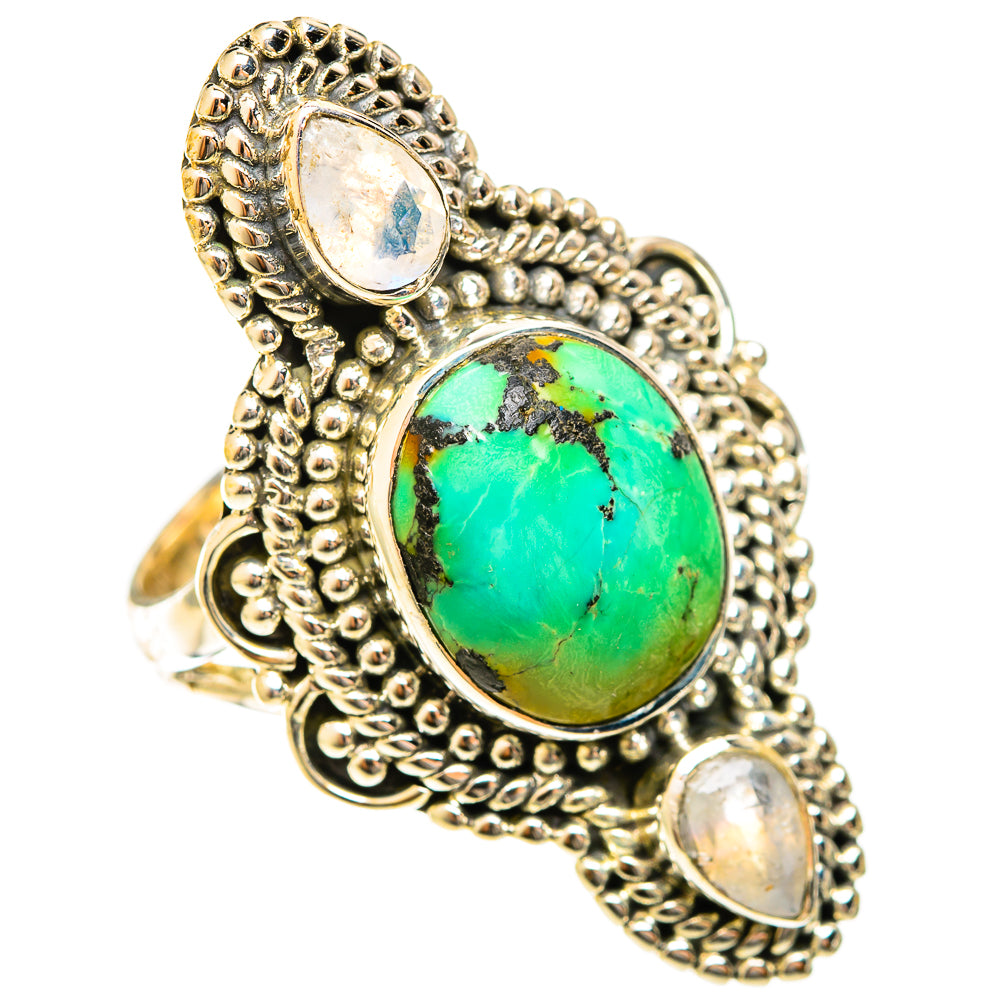 Tibetan Turquoise Rings handcrafted by Anasilvercos - RING122484 - Photo 2