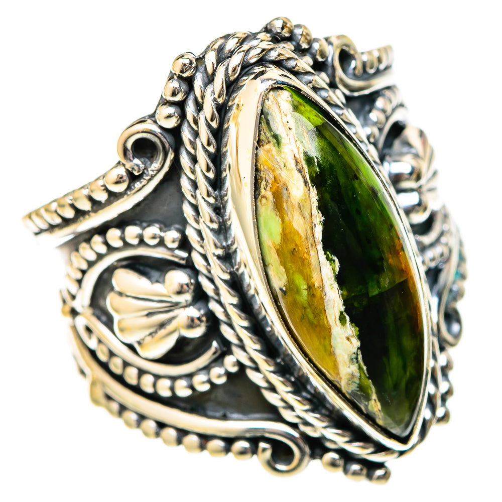 Australian Green Opal Rings handcrafted by Anasilvercos - RING122602 - Photo 2