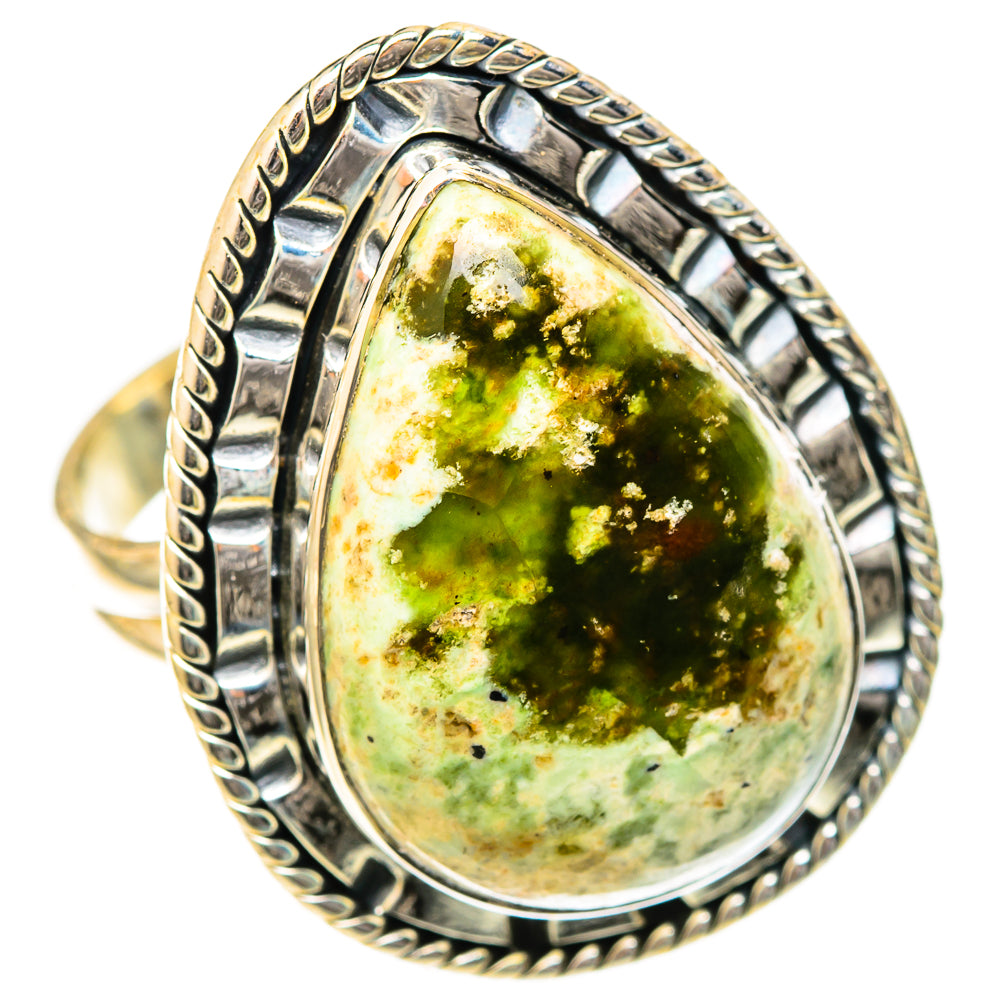 Australian Green Opal Rings handcrafted by Anasilvercos - RING122621 - Photo 2
