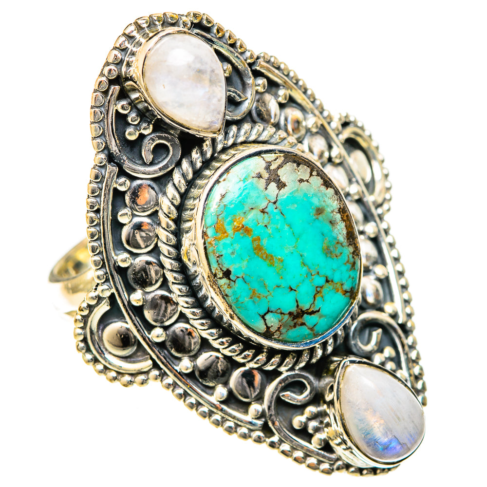 Tibetan Turquoise Rings handcrafted by Anasilvercos - RING122634 - Photo 2