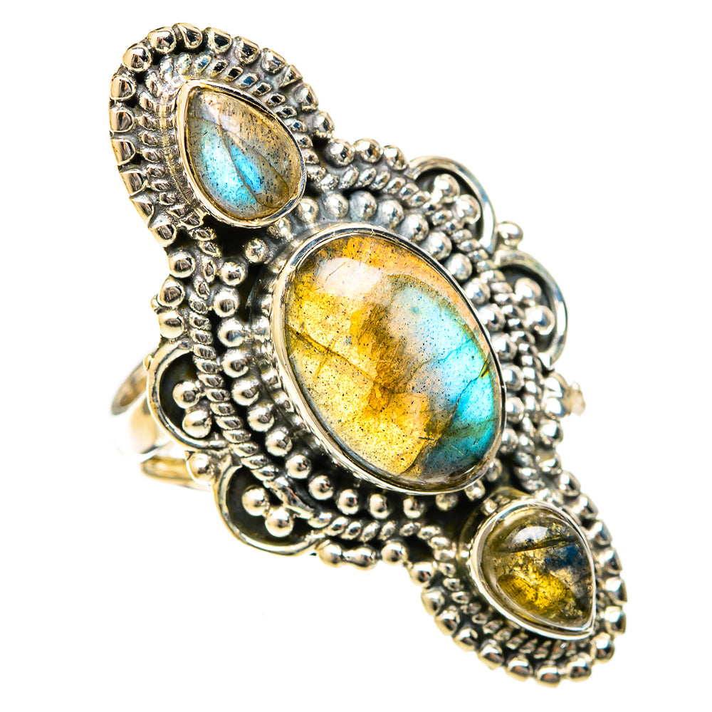 Labradorite Rings handcrafted by Anasilvercos - RING122651 - Photo 2