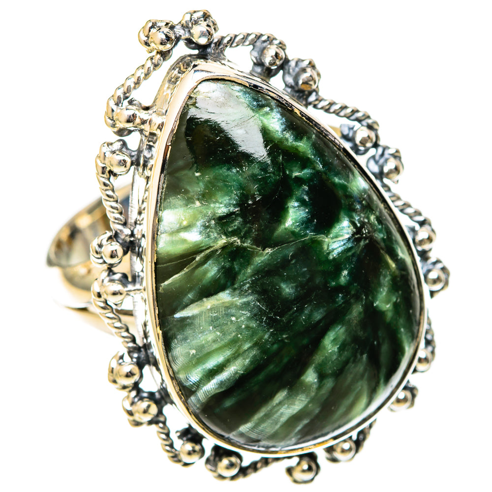 Seraphinite Rings handcrafted by Anasilvercos - RING122664 - Photo 2