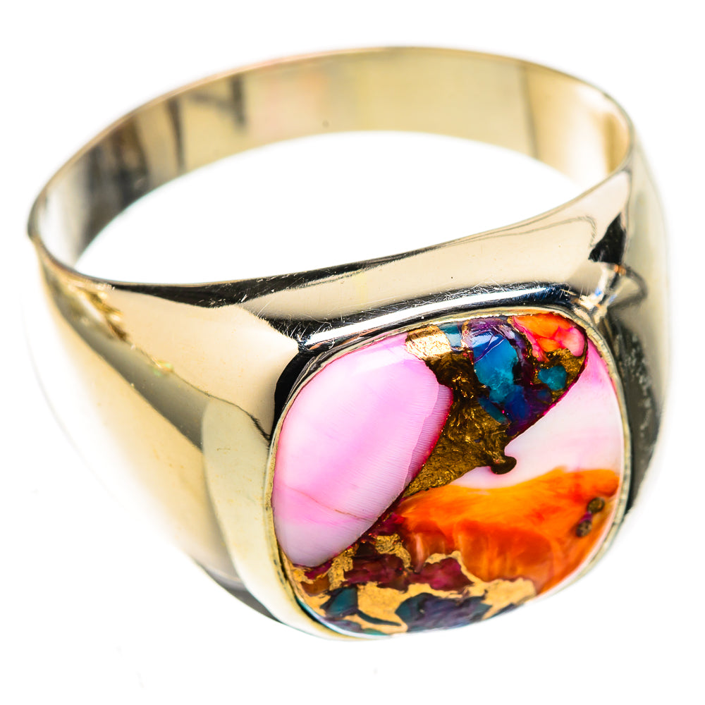 Kingman Pink Dahlia Turquoise Rings handcrafted by Anasilvercos - RING122691 - Photo 2