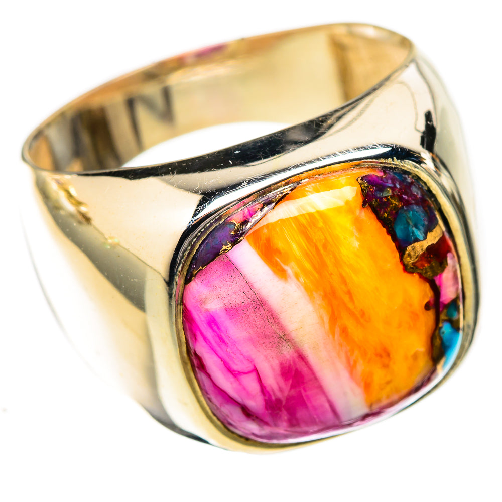 Kingman Pink Dahlia Turquoise Rings handcrafted by Anasilvercos - RING122709 - Photo 2