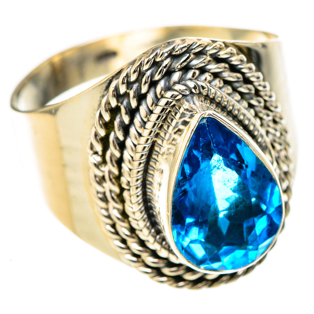 Swiss Blue Topaz Rings handcrafted by Anasilvercos - RING122732 - Photo 2