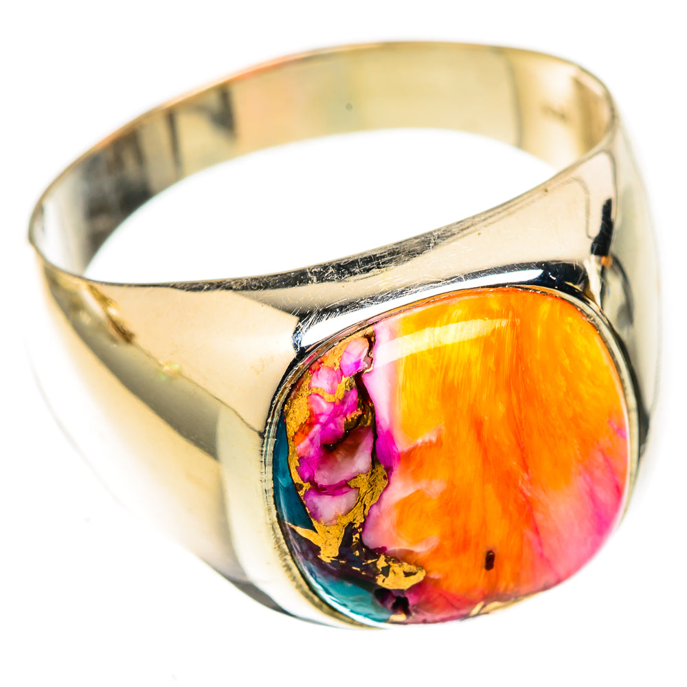 Kingman Pink Dahlia Turquoise Rings handcrafted by Anasilvercos - RING122742 - Photo 2