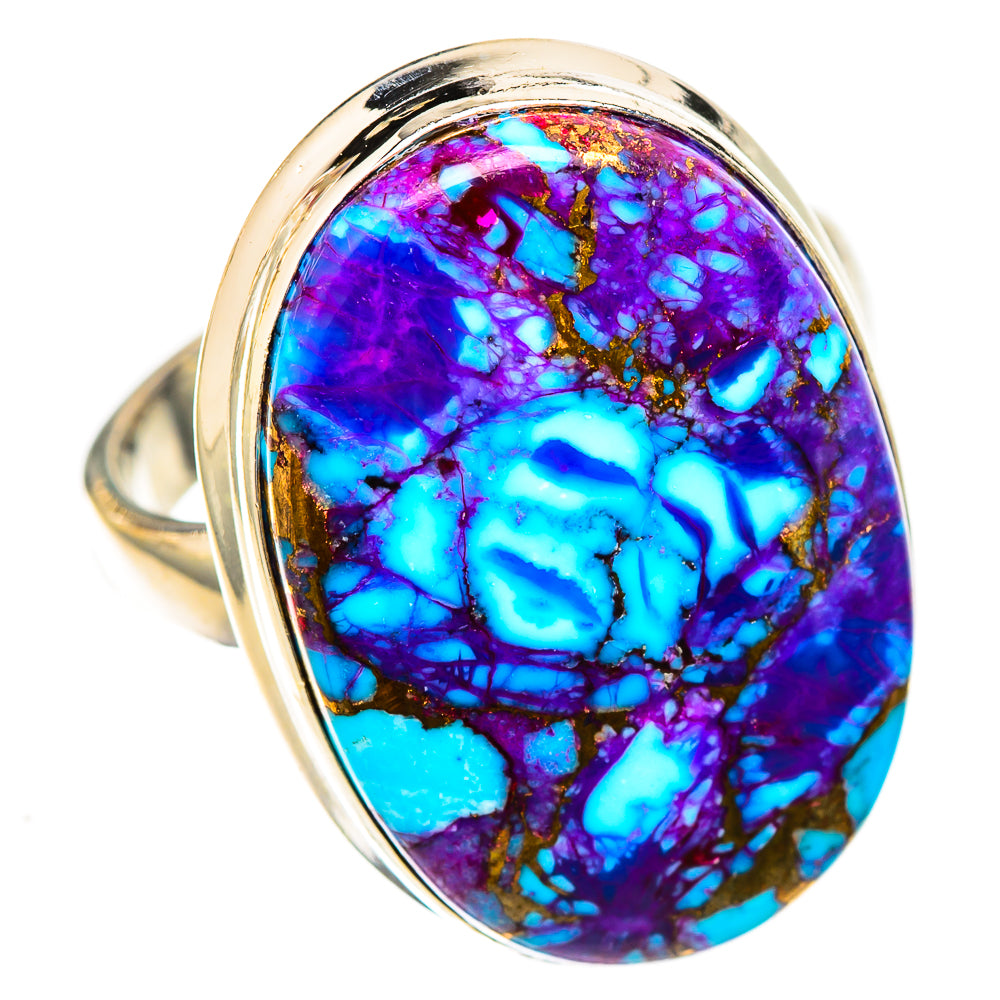 Purple Copper Composite Turquoise Rings handcrafted by Anasilvercos - RING122756 - Photo 2