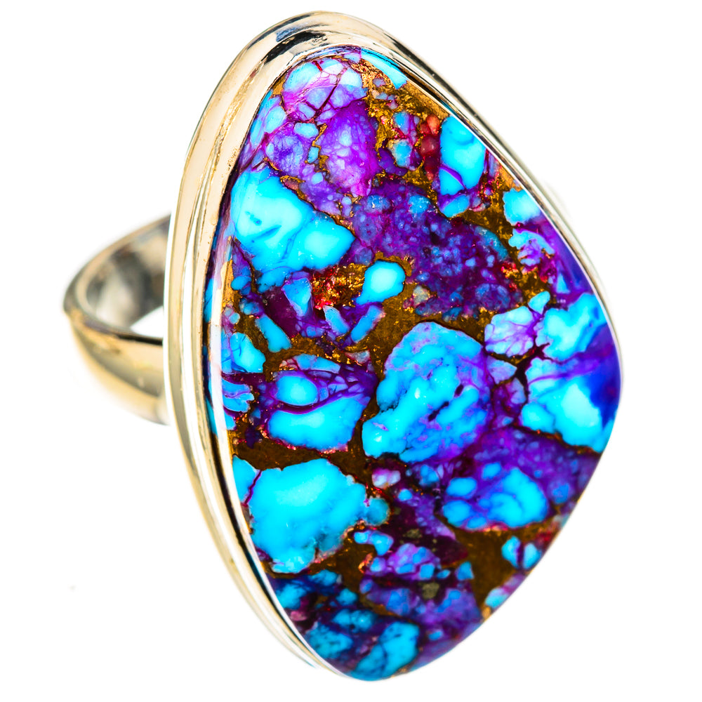 Purple Copper Composite Turquoise Rings handcrafted by Anasilvercos - RING122785 - Photo 2