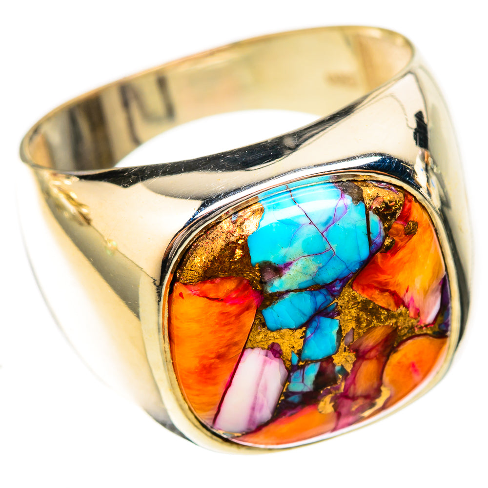 Kingman Pink Dahlia Turquoise Rings handcrafted by Anasilvercos - RING122788 - Photo 2