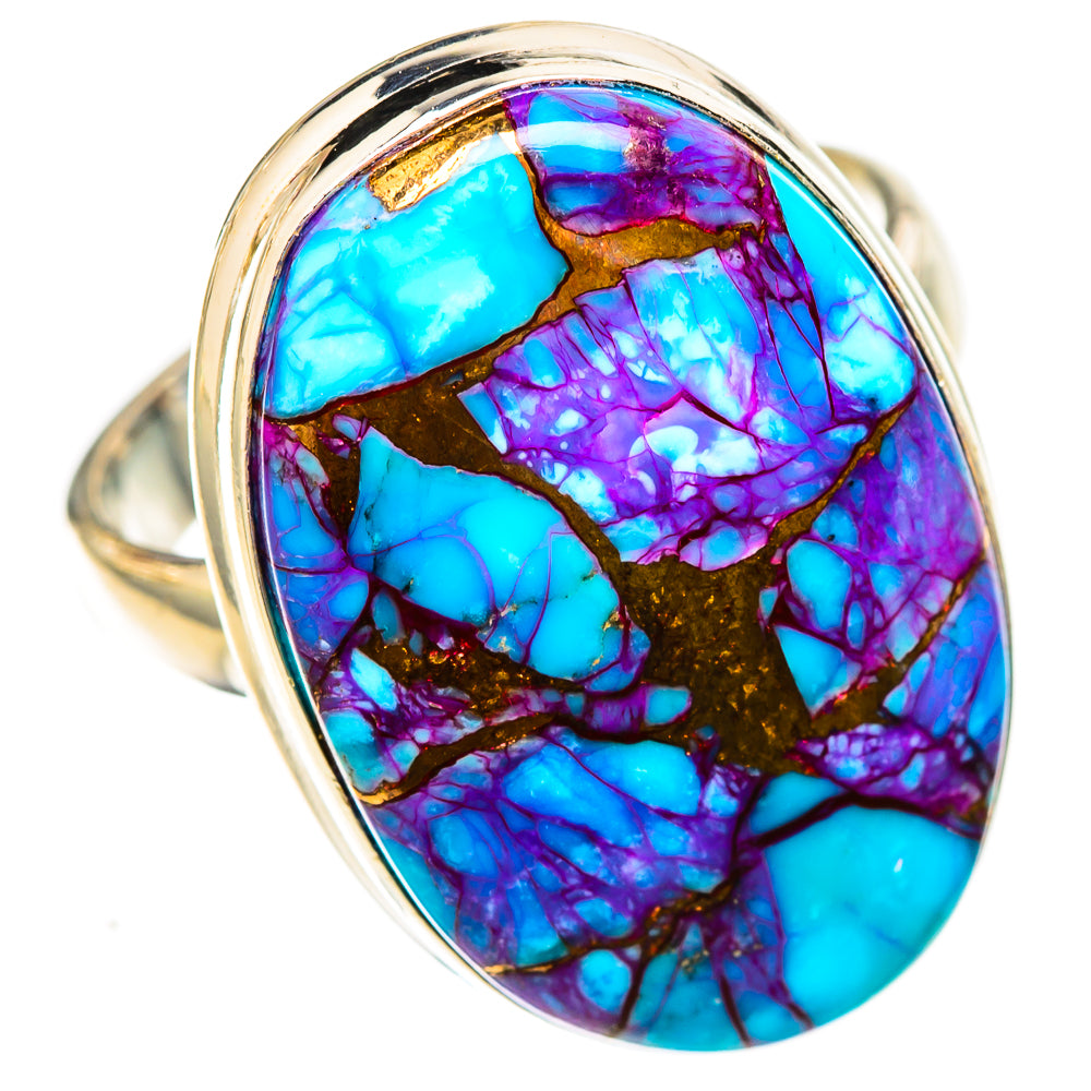 Purple Copper Composite Turquoise Rings handcrafted by Anasilvercos - RING122797 - Photo 2