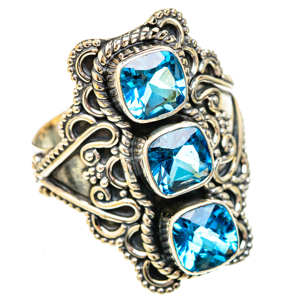 Blue Topaz Rings handcrafted by Anasilvercos - RING122813 - Photo 2