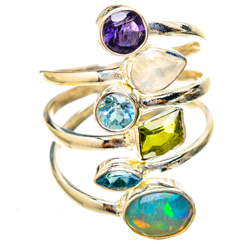 Ethiopian Opal Rings handcrafted by Anasilvercos - RING122892 - Photo 2
