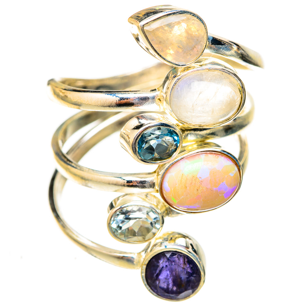 Ethiopian Opal Rings handcrafted by Anasilvercos - RING122893 - Photo 2