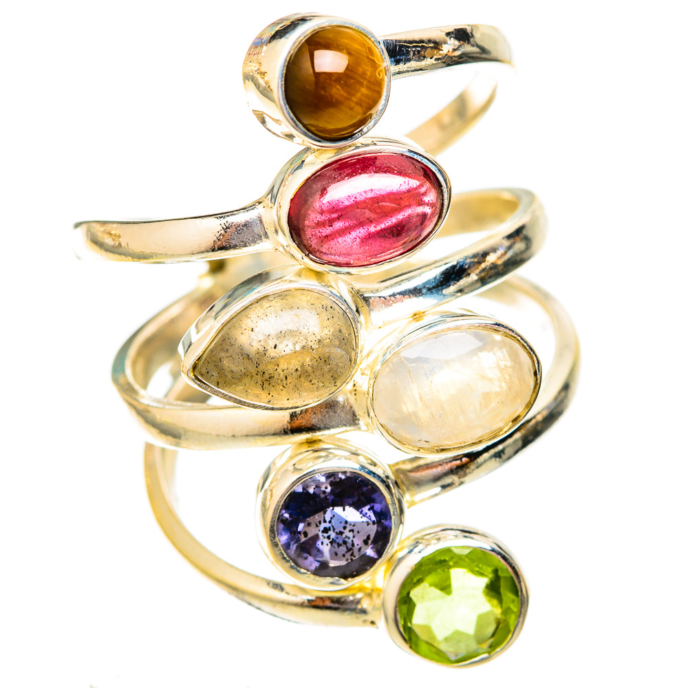 Rainbow Moonstone Rings handcrafted by Anasilvercos - RING122912 - Photo 2