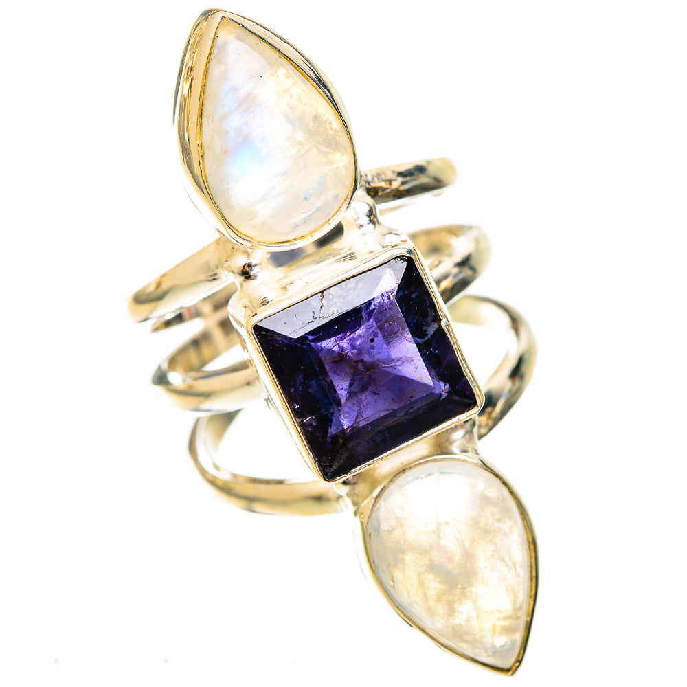 Rainbow Moonstone Rings handcrafted by Anasilvercos - RING122930 - Photo 2