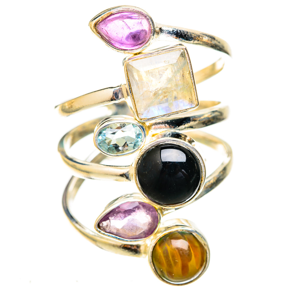 Rainbow Moonstone Rings handcrafted by Anasilvercos - RING122935 - Photo 2
