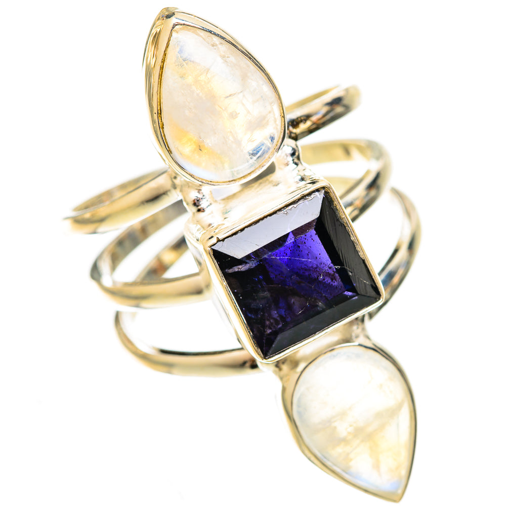 Rainbow Moonstone Rings handcrafted by Anasilvercos - RING122969 - Photo 2