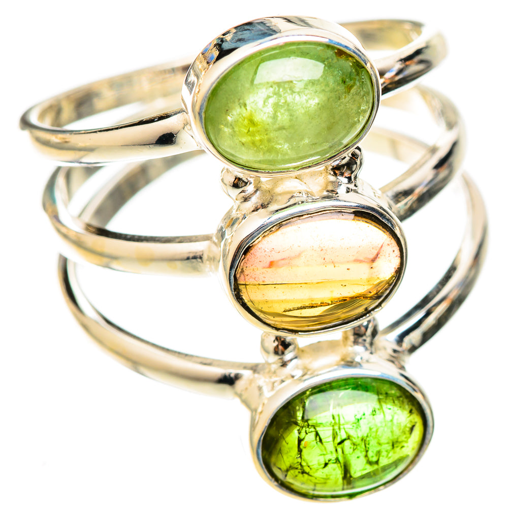 Green Tourmaline Rings handcrafted by Anasilvercos - RING122990 - Photo 2