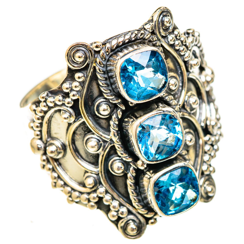 Swiss Blue Topaz Rings handcrafted by Anasilvercos - RING123077 - Photo 2