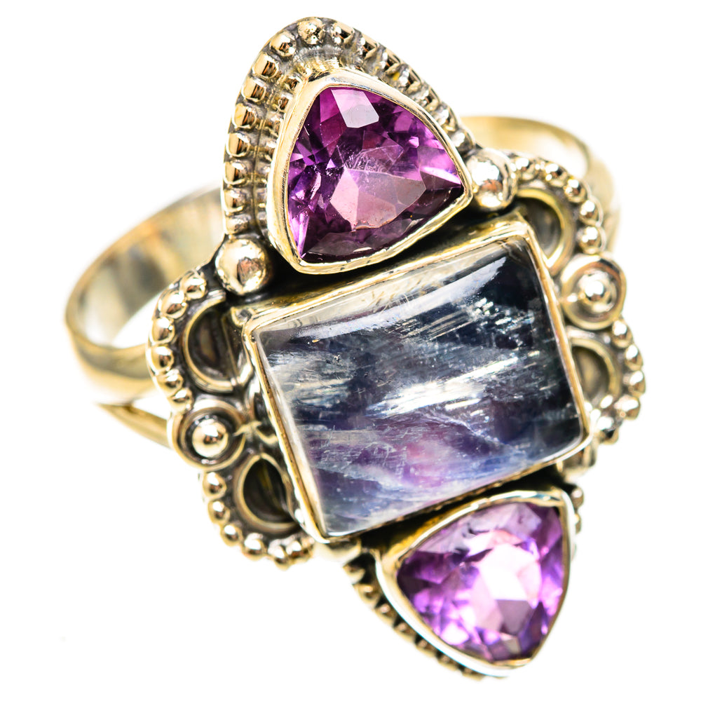Rainbow Moonstone Rings handcrafted by Anasilvercos - RING123100 - Photo 2