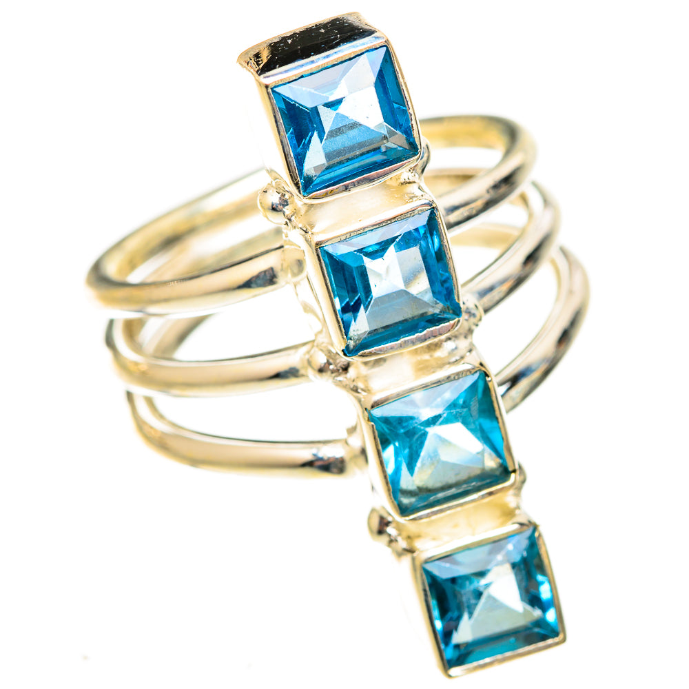 Blue Topaz Rings handcrafted by Anasilvercos - RING123124 - Photo 2
