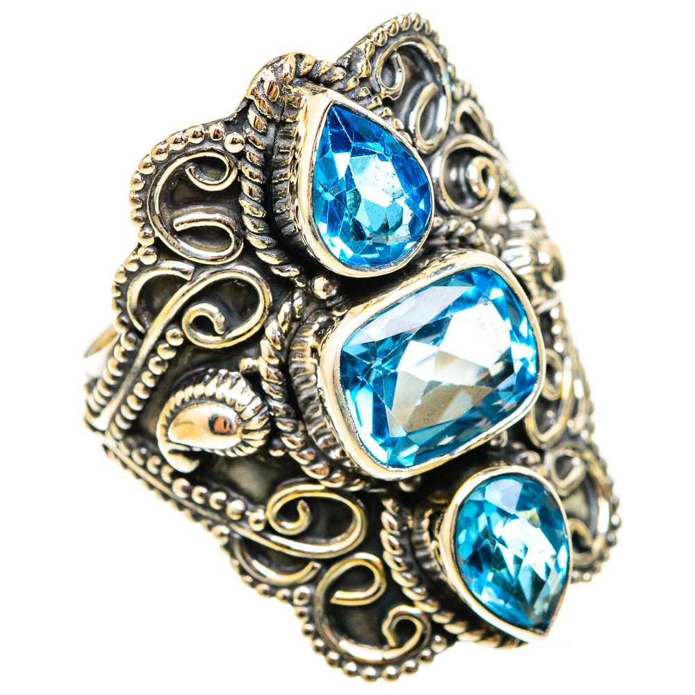 Swiss Blue Topaz Rings handcrafted by Anasilvercos - RING123244 - Photo 2