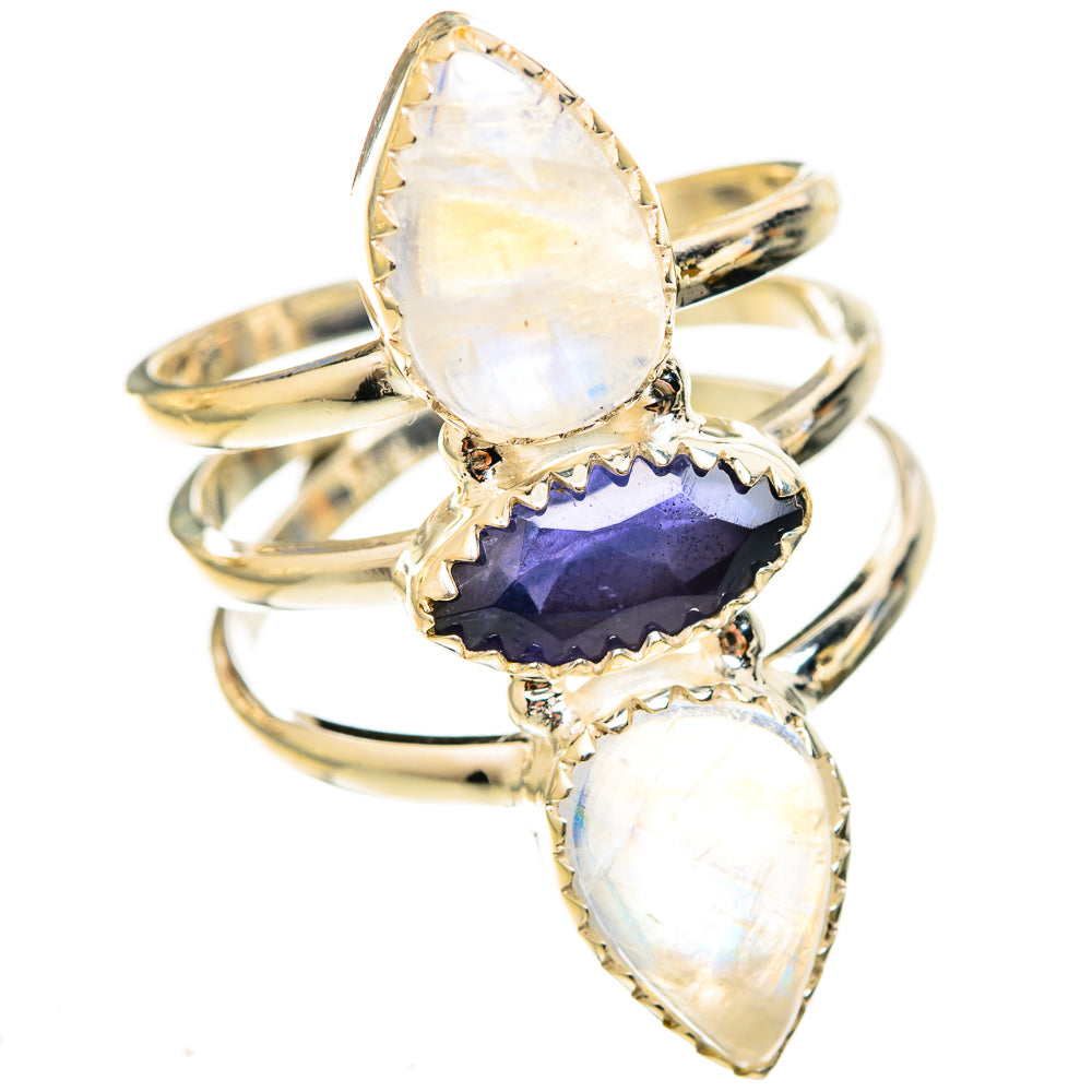 Rainbow Moonstone Rings handcrafted by Anasilvercos - RING123272 - Photo 2