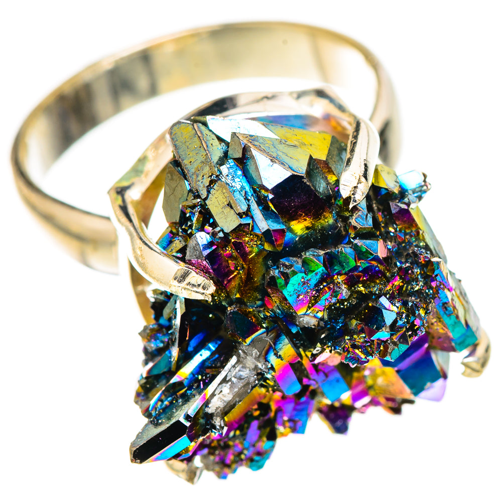 Titanium Druzy Rings handcrafted by Anasilvercos - RING123300 - Photo 2