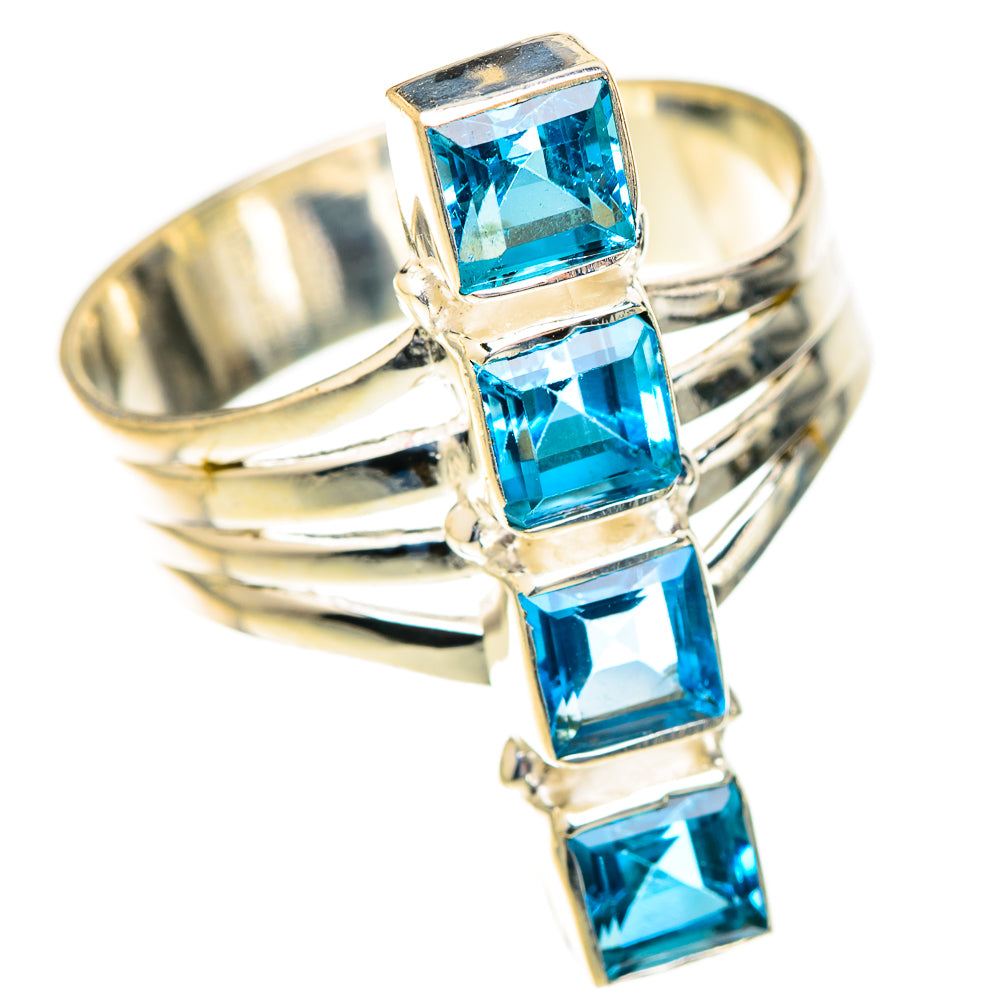 Swiss Blue Topaz Rings handcrafted by Anasilvercos - RING123307 - Photo 2