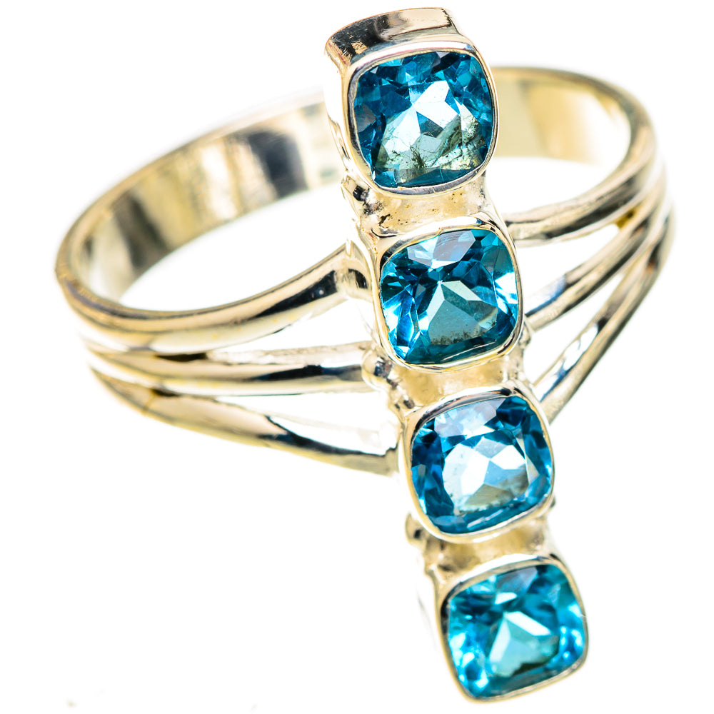 Swiss Blue Topaz Rings handcrafted by Anasilvercos - RING123347 - Photo 2