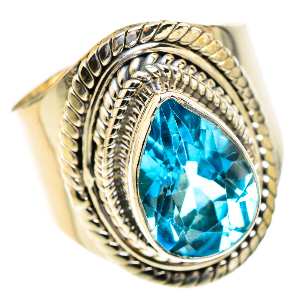 Swiss Blue Topaz Rings handcrafted by Anasilvercos - RING123384 - Photo 2
