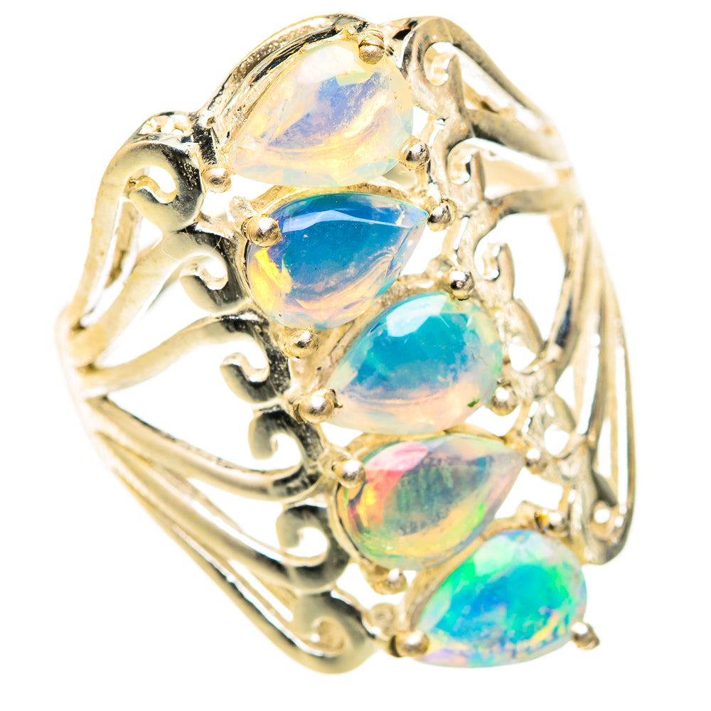 Ethiopian Opal Rings handcrafted by Anasilvercos - RING123395 - Photo 2