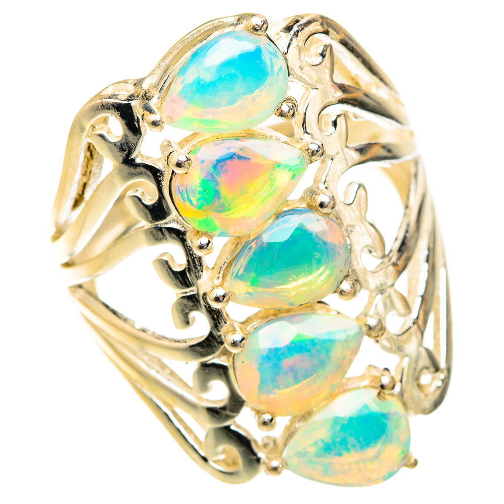 Ethiopian Opal Rings handcrafted by Anasilvercos - RING123445 - Photo 2