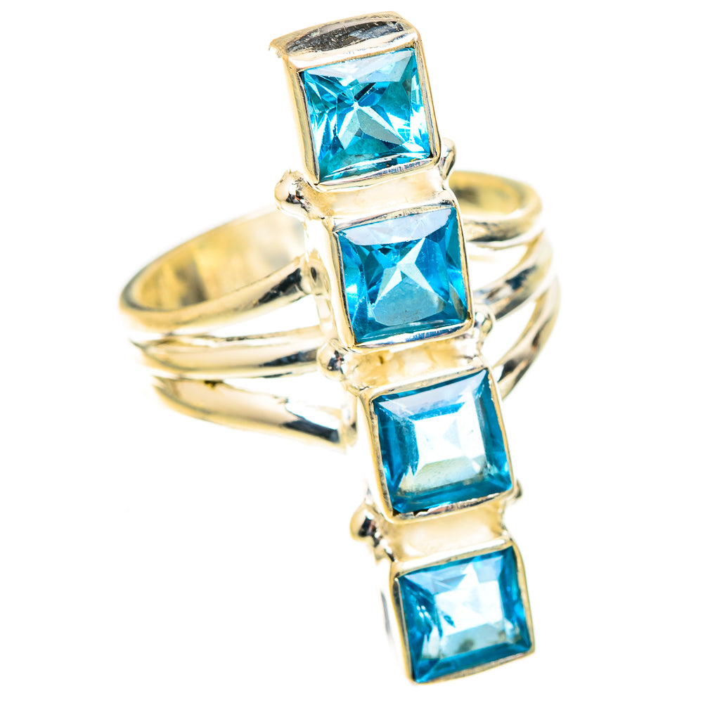 Swiss Blue Topaz Rings handcrafted by Anasilvercos - RING123449 - Photo 2