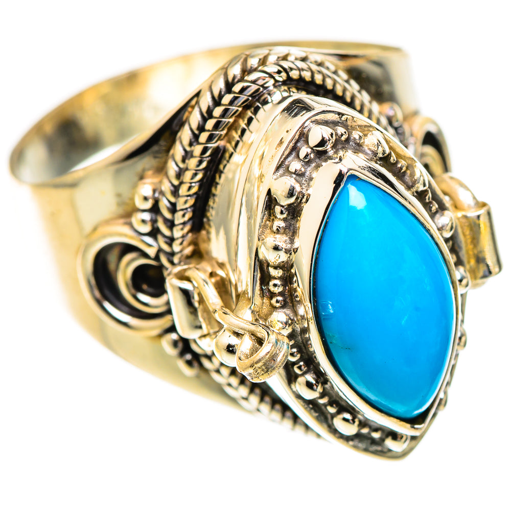Sleeping Beauty Turquoise Rings handcrafted by Anasilvercos - RING123459 - Photo 2