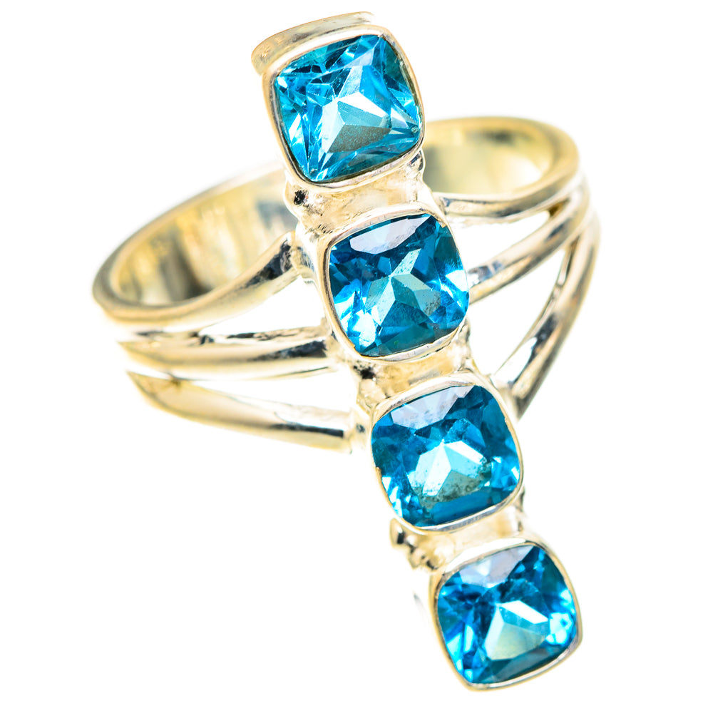 Swiss Blue Topaz Rings handcrafted by Anasilvercos - RING123471 - Photo 2