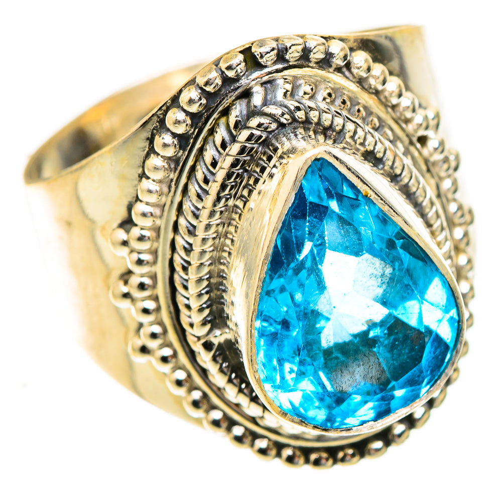 Swiss Blue Topaz Rings handcrafted by Anasilvercos - RING123476 - Photo 2