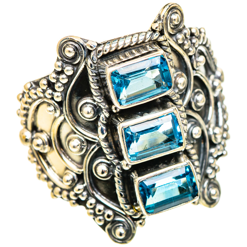 Swiss Blue Topaz Rings handcrafted by Anasilvercos - RING123479 - Photo 2