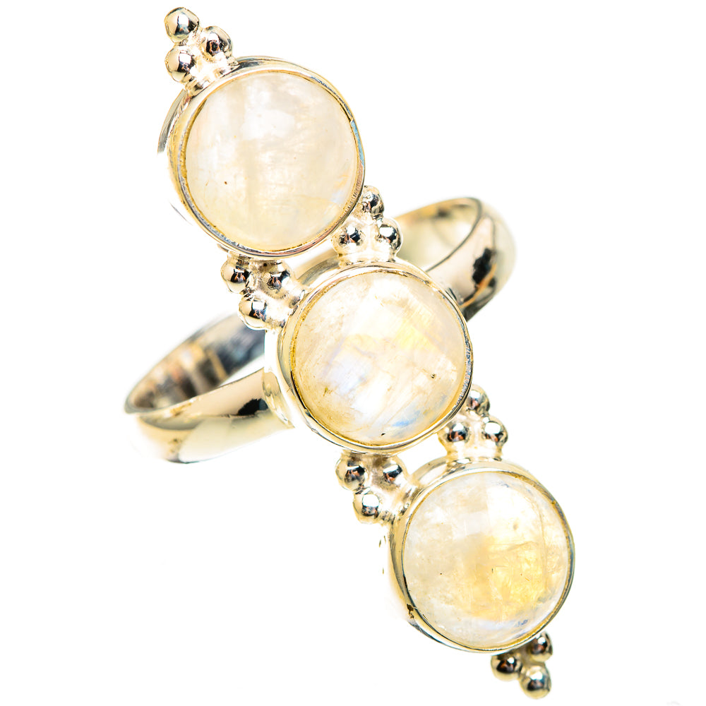Rainbow Moonstone Rings handcrafted by Anasilvercos - RING123563 - Photo 2