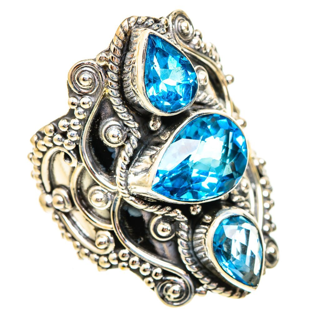 Swiss Blue Topaz Rings handcrafted by Anasilvercos - RING123571 - Photo 2