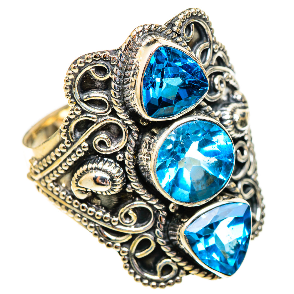 Swiss Blue Topaz Rings handcrafted by Anasilvercos - RING123578 - Photo 2