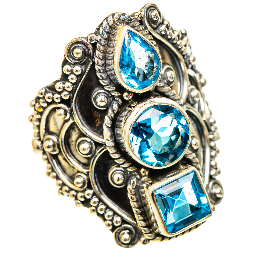 Swiss Blue Topaz Rings handcrafted by Anasilvercos - RING123583 - Photo 2