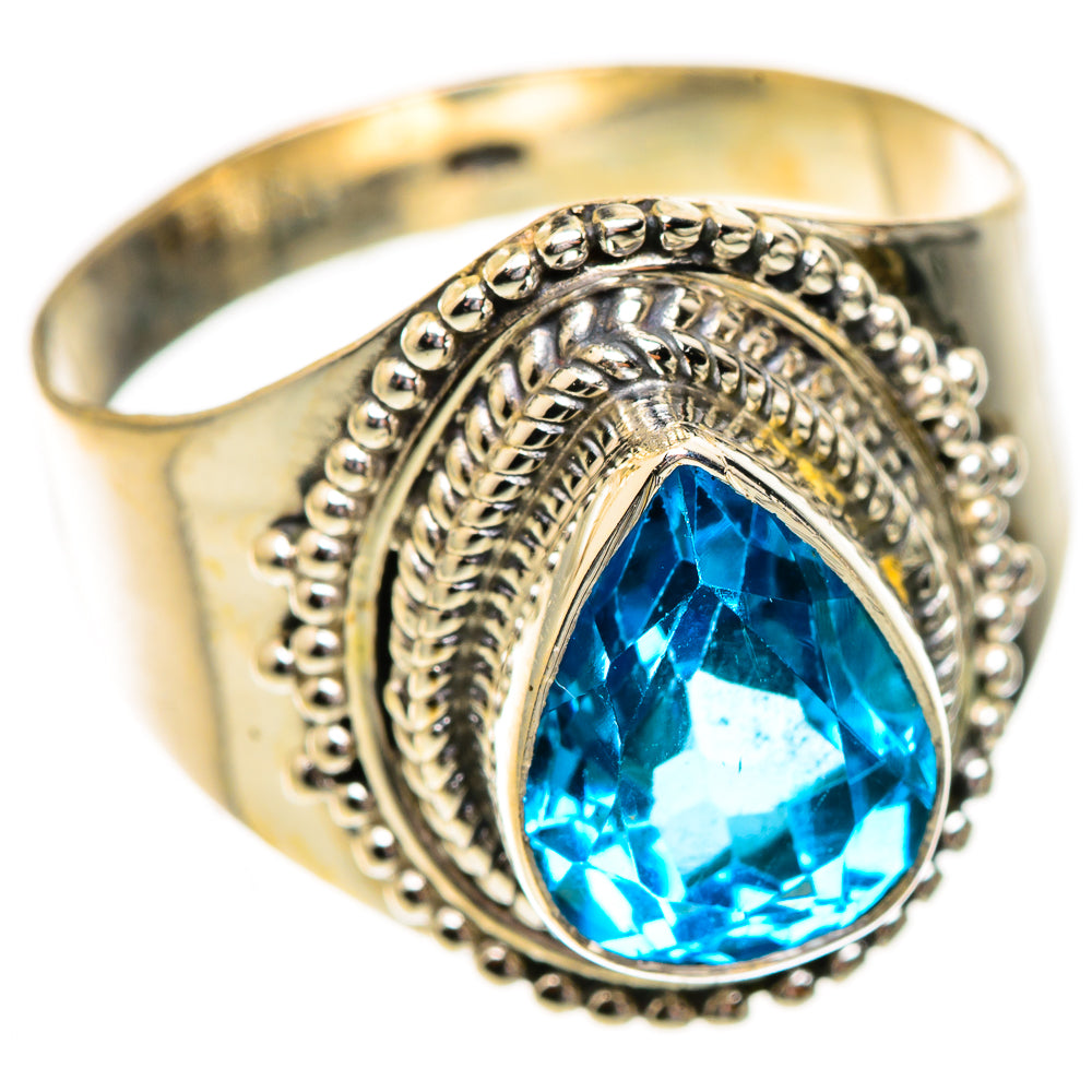 Swiss Blue Topaz Rings handcrafted by Anasilvercos - RING123610 - Photo 2