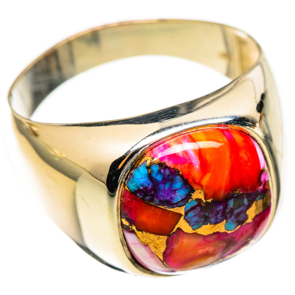 Kingman Pink Dahlia Turquoise Rings handcrafted by Anasilvercos - RING123623 - Photo 2
